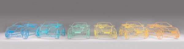 Evoque Convertible Wireframe 00 600x159 at Range Rover Evoque Convertible Teased with Wireframe Sculptures
