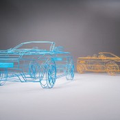 Evoque Convertible Wireframe 6 175x175 at Range Rover Evoque Convertible Teased with Wireframe Sculptures