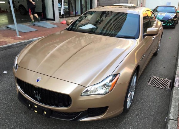 Champagne Maserati Quattroporte 0 600x433 at Champagne Maserati Quattroporte by Impressive Wrap