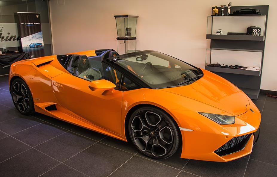 Orange Huracan Spyder 0 at Orange Huracan Spyder Shows Up in Madrid