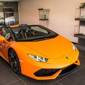 Orange Huracan Spyder 2 175x175 at Orange Huracan Spyder Shows Up in Madrid
