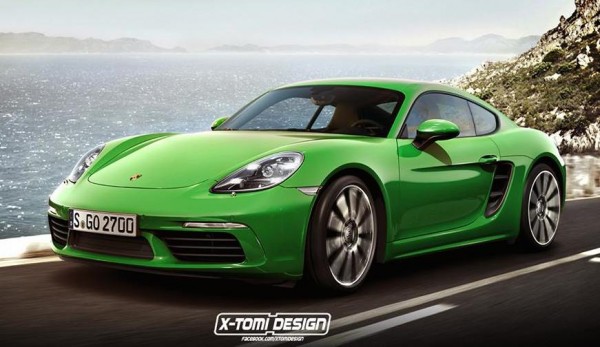 Porsche 718 Cayman render 600x347 at Porsche 718 Cayman Rendered Based on the Boxster