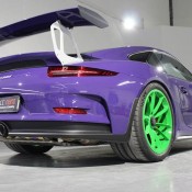 Ultraviolet 991 GT3 RS Green 2 175x175 at Loopy: Ultraviolet Porsche 991 GT3 RS with Green Wheels