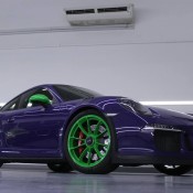 Ultraviolet 991 GT3 RS Green 3 175x175 at Loopy: Ultraviolet Porsche 991 GT3 RS with Green Wheels