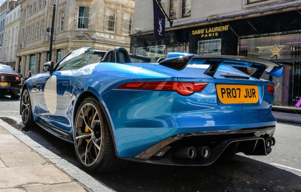 Project 7 London 0 600x383 at Jaguar F Type Project 7 Looks Magnificent in Sunny London