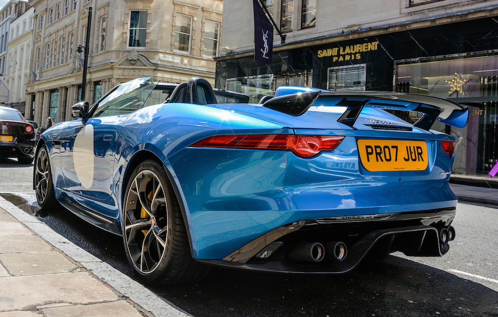Project 7 London 0 at Jaguar F Type Project 7 Looks Magnificent in Sunny London