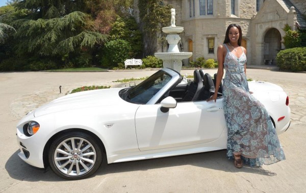 Eugena Fiat 124 1 600x379 at Eugena Washington Promotes Fiat 124 by Getting a Free One!