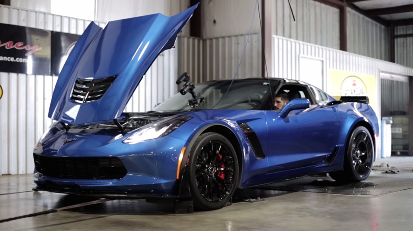 Hennessey Corvette Z06 HPE1000 Dyno at Hennessey Corvette Z06 Sounds Like the God of Thunder!