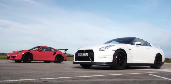 GT R v GT3 RS 600x296 at Drag Test: Nissan GT R vs Porsche 991 GT3 RS