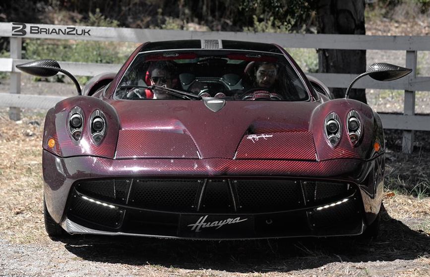 Maroon Carbon Pagani Huayra at Spotlight: Maroon Carbon Pagani Huayra