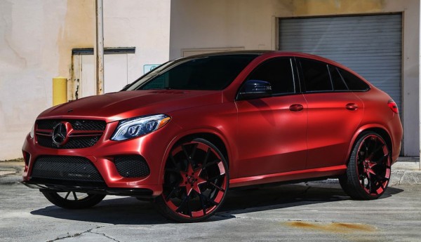 Brushed Red Mercedes GLE 1 600x345 at Brushed Red Mercedes GLE Coupe by TaTe Design