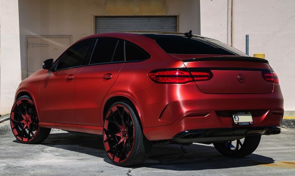 Brushed Red Mercedes GLE 2 600x359 at Brushed Red Mercedes GLE Coupe by TaTe Design