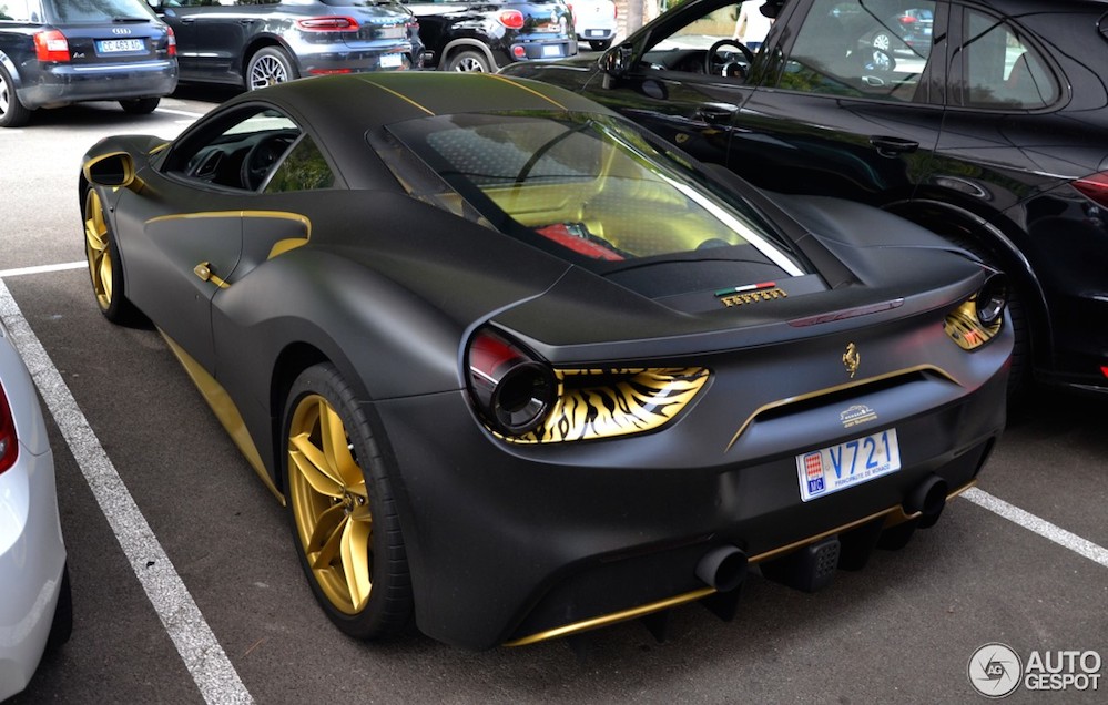 Ferrari 488 Gtb With Tiger Wrap Spotted In France