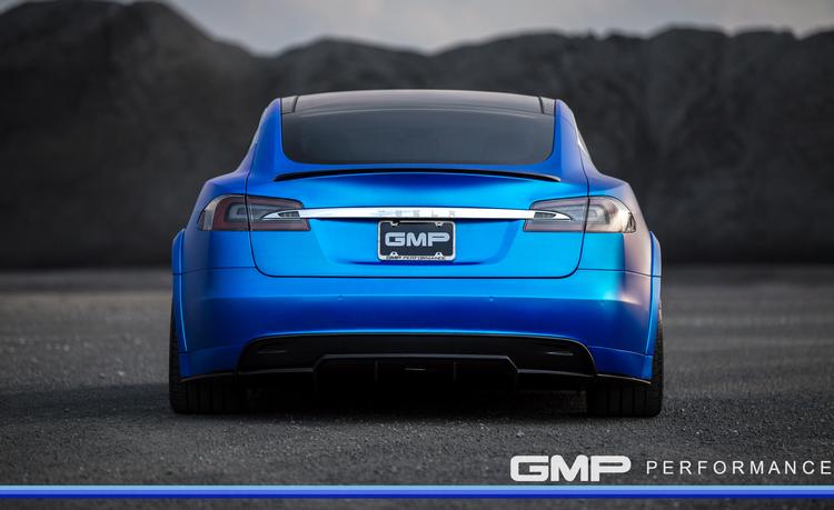 matte blue tesla model s by gmp performance