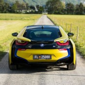 Matte Yellow BMW i8 1 175x175 at Color Therapy: Matte Yellow BMW i8 on Blue Wheels