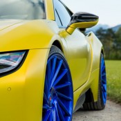 Matte Yellow BMW i8 16 175x175 at Color Therapy: Matte Yellow BMW i8 on Blue Wheels