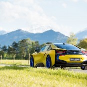 Matte Yellow BMW i8 3 175x175 Matte Yellow BMW i8 3 175x175 at Color Therapy: Matte Yellow BMW i8 on Blue Wheels