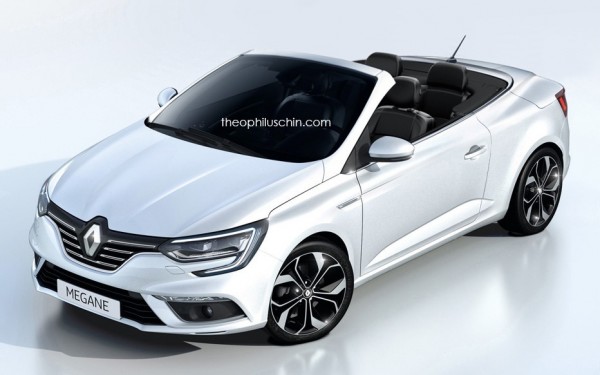 Megane Coupe Cabriolet Render 1 600x375 at New Face Renault Megane Coupe Cabriolet Rendered