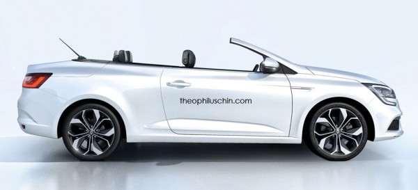 Megane Coupe Cabriolet Render 2 600x273 at New Face Renault Megane Coupe Cabriolet Rendered