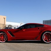 satin red corvette 10 175x175 at Custom Corvette Z06 in Satin Red Chrome