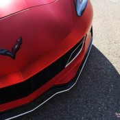 satin red corvette 13 175x175 at Custom Corvette Z06 in Satin Red Chrome