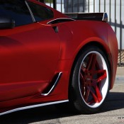 satin red corvette 3 175x175 at Custom Corvette Z06 in Satin Red Chrome