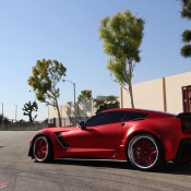 satin red corvette 4 175x175 at Custom Corvette Z06 in Satin Red Chrome
