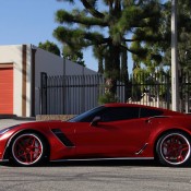 satin red corvette 5 175x175 at Custom Corvette Z06 in Satin Red Chrome