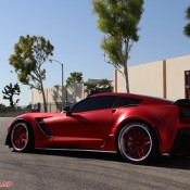 satin red corvette 6 175x175 at Custom Corvette Z06 in Satin Red Chrome