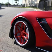 satin red corvette 7 175x175 at Custom Corvette Z06 in Satin Red Chrome
