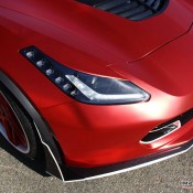 satin red corvette 8 175x175 at Custom Corvette Z06 in Satin Red Chrome
