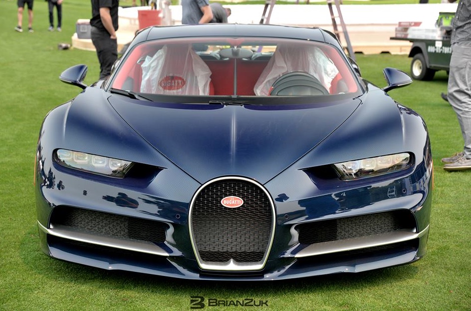 Blue Carbon Bugatti Chiron at Up Close with Blue Carbon Bugatti Chiron