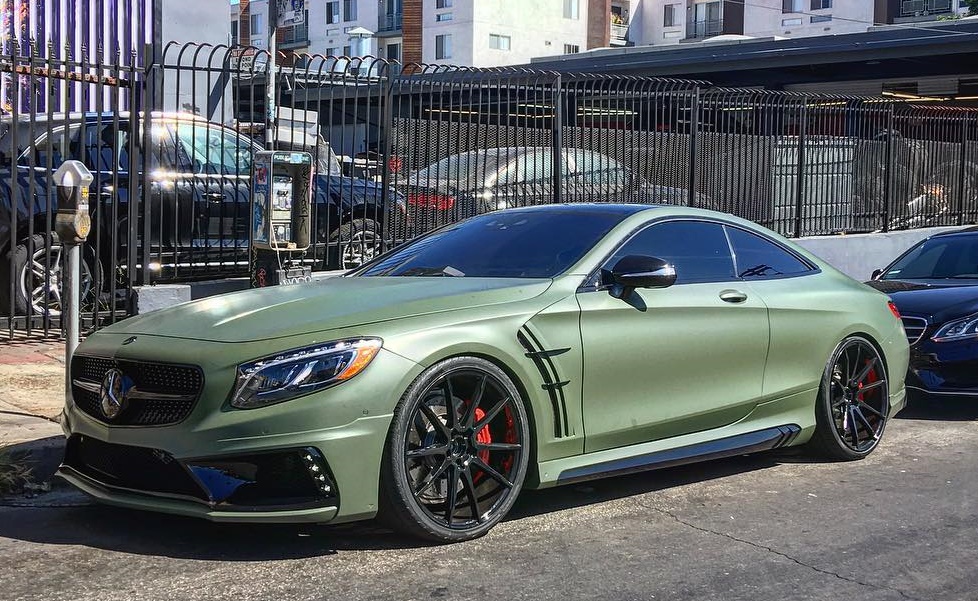 Wald Mercedes S63 Coupe Matte Green 1 at Wald Mercedes S63 Coupe in Matte Green