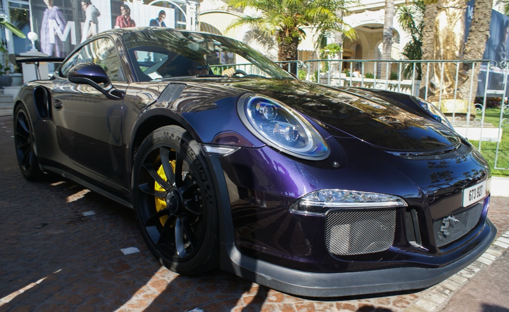 Deep Purple Porsche 991 GT3 RS 0 at Deep Purple Porsche 991 GT3 RS Sighted in Cannes