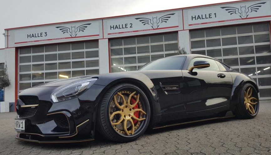 Black and Gold Prior Design AMG GT 0 at Black and Gold Prior Design AMG GT by NRW