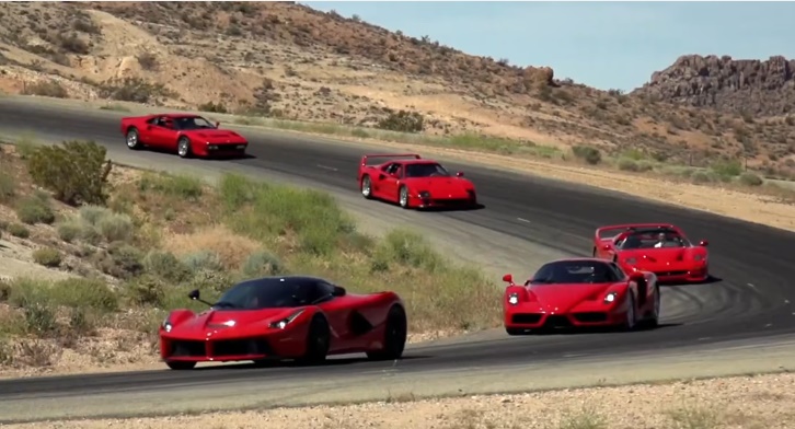 Leno Ferrari espisode at Jay Leno Drives the Top Five Ferraris of All Time