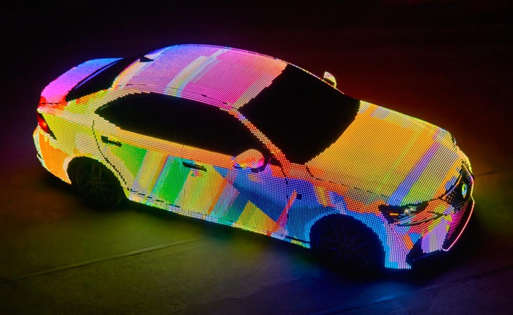 Lexus IS LIT 1 at Lexus IS Covered in 41,999 LEDs for a Music Video