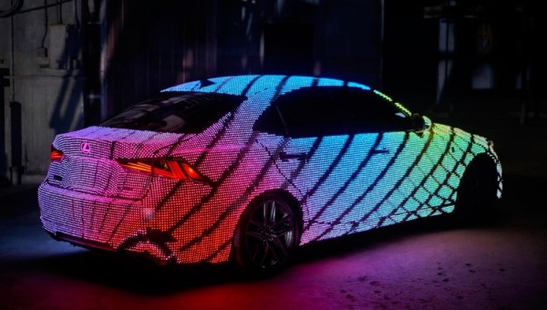 Lexus IS LIT 2 600x340 at Lexus IS Covered in 41,999 LEDs for a Music Video