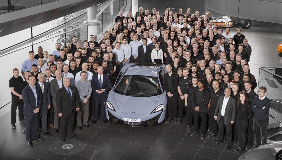 McLaren 10000 Group at McLaren Achieves Production Milestone as 10,000th Car Rolls Off the Line