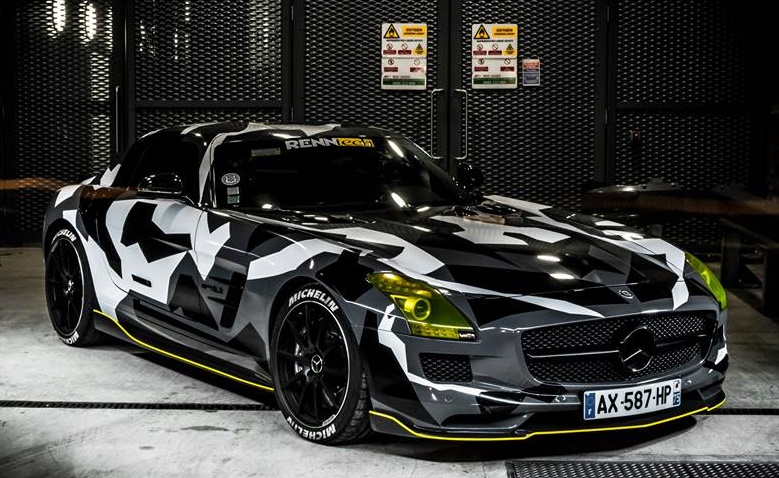 RENNtech Mercedes SLS Arctic Camo 0 at RENNtech Mercedes SLS with Arctic Camo Wrap