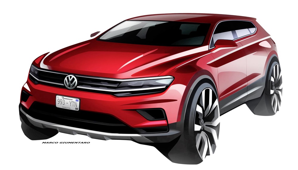 VW Tiguan Allspace 1 at VW Tiguan Allspace Teased for NAIAS 2017