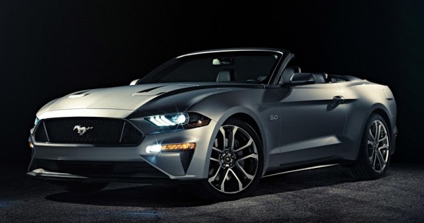 2018 Ford Mustang Convertible 1 600x315 at 2018 Ford Mustang Convertible Officially Unveiled