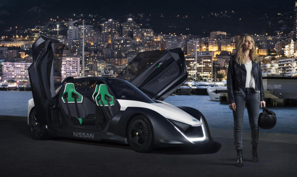 Nissan BladeGlider Margot Shot Open at Margot Robbie Becomes a Nissan Ambassador for Electric Car