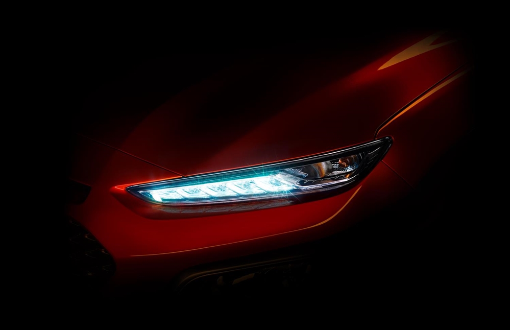 Kona Front Light srgb at Hyundai Kona Crossover Officially Teased