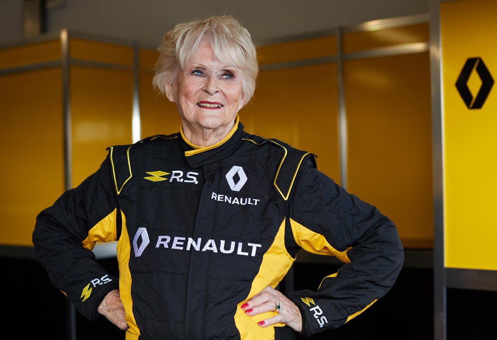 Renault Sport Rosemary Smith F1 1 at Rosemary Smith, 79, Test Drives Renault Formula One Car!