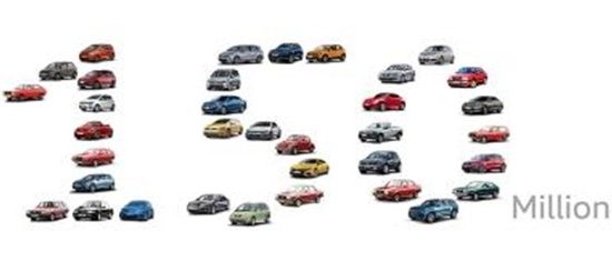 VW 150million 550x244 at Golf GTE Becomes 150 Millionth VW Produced at Wolfsburg Plant