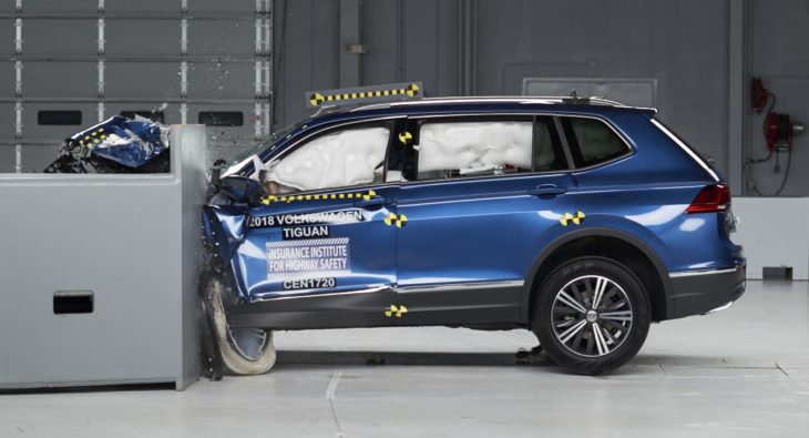 2018 VW Tiguan crash test 2 730x395 at 2018 VW Tiguan Named IIHS Top Safety Pick