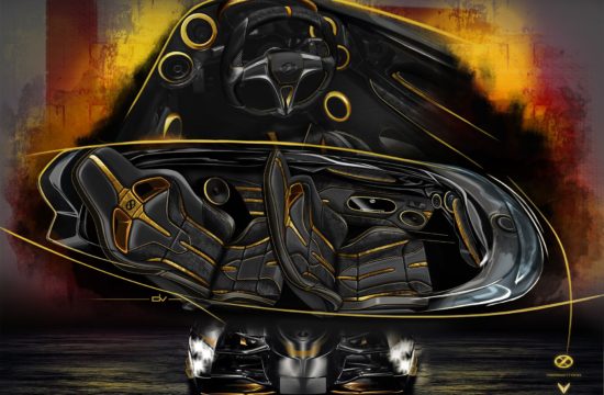 at Tramontana Supercar Gets Gold Interior from Vilner