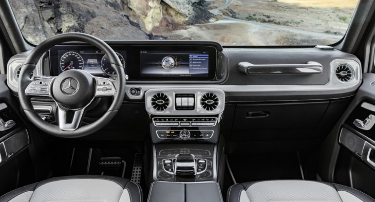 2019 Mercedes G Class Interior 1 730x393 at 2019 Mercedes G Class Interior Revealed in Official Photos