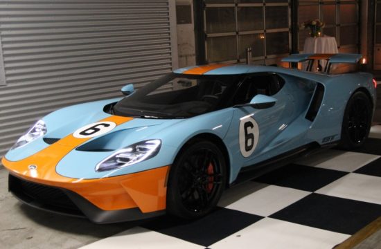Gulf Liveried 2018 Ford GT 1 550x360 at Gulf Liveried 2018 Ford GT Delivered to Danish Racing Driver